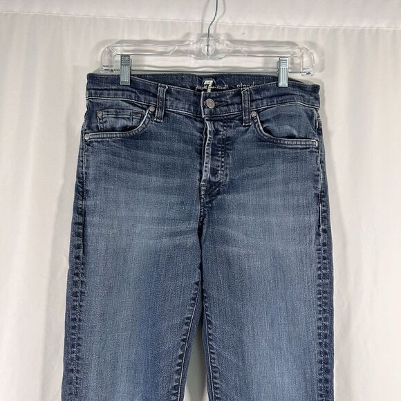 Seven for all Mankind Jeans Women's 31 Dark Wash Blue Denim Standard Button Fly - Picture 2 of 10